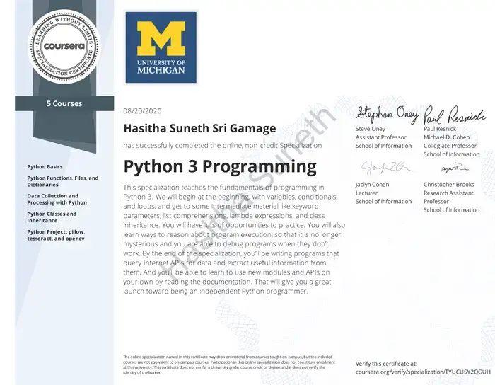 Python3 Programming